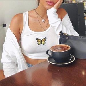 Butterfly Tank crop top, never worn before will fit a size extra small/small!